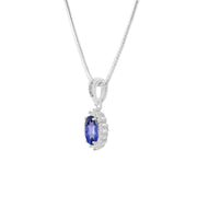Tanzanite Gemstone Solid 925 Sterling Silver Pendant