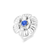Tanzanite Gemstone Solid 14k White Gold Ring