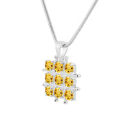 Citrine Gemstone Solid 925 Sterling Silver Pendant