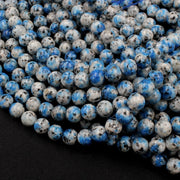 Natural K2 Jasper Gemstone Round Smooth Beads String