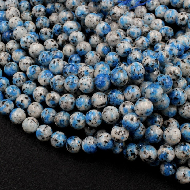 Natural K2 Jasper Gemstone Round Smooth Beads String