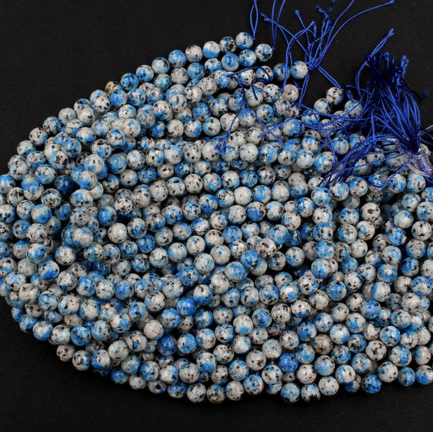 Natural K2 Jasper Gemstone Round Smooth Beads String