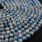 Natural K2 Jasper Gemstone Round Smooth Beads String