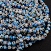 Natural K2 Jasper Gemstone Round Smooth Beads String
