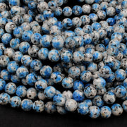 Natural K2 Jasper Gemstone Round Smooth Beads String