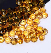 Natural Citrine 5 MM Round Cut Loose Gemstone