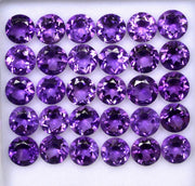 Natural Amethyst 5 MM Round Cut Loose Gemstone