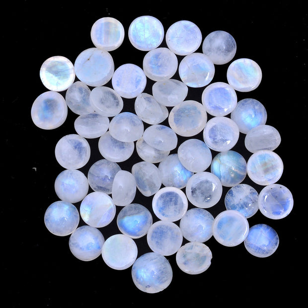 Natural Moonstone 5 MM Round Cabochon Loose Gemstone