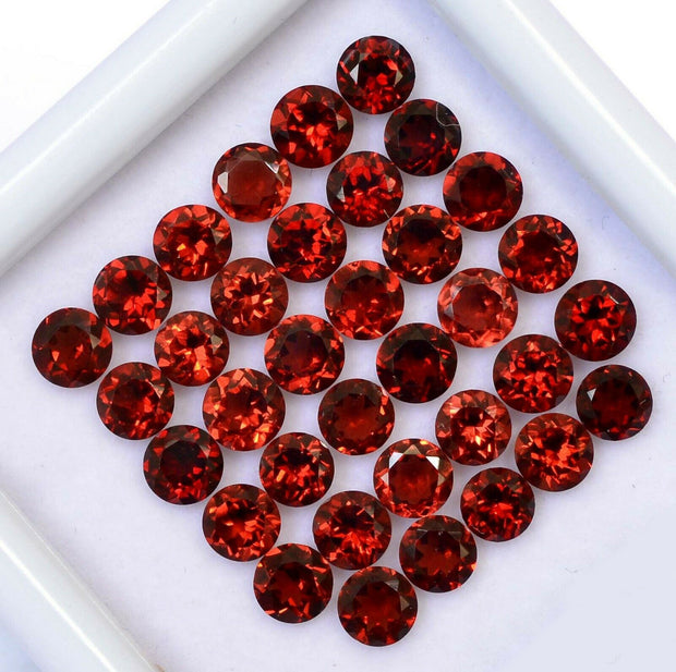 Natural Garnet 5 MM Round Cut Loose Gemstone