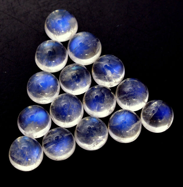 Natural Moonstone 5 MM Round Cabochon Loose Gemstone
