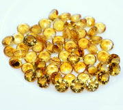 Natural Citrine 5 MM Round Cut Loose Gemstone