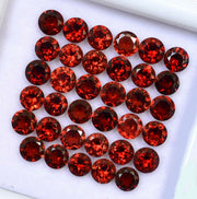 Natural Garnet 5 MM Round Cut Loose Gemstone