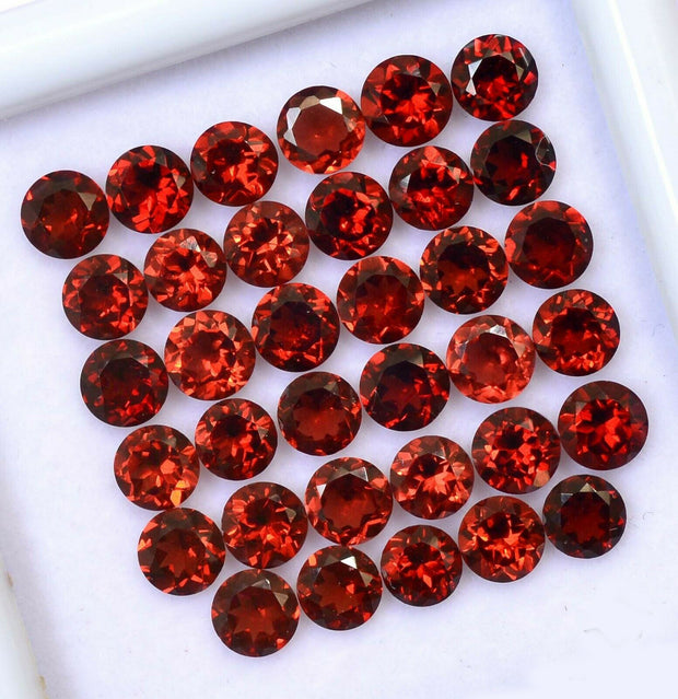 Natural Garnet 5 MM Round Cut Loose Gemstone