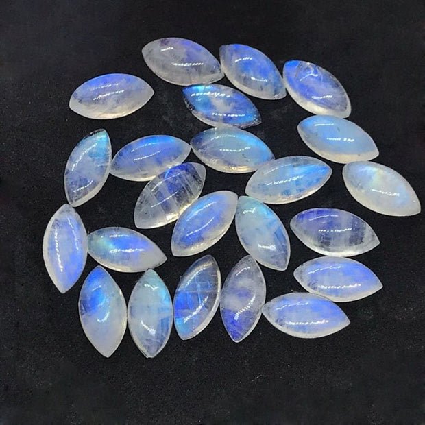 Natural Moonstone 5X10 MM Marquise Cabochon Loose Gemstone