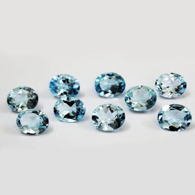 Natural Sky Blue Topaz 5x4 MM Oval Cut Loose Gemstone