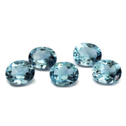 Natural Sky Blue Topaz 5x4 MM Oval Cut Loose Gemstone