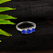 Tanzanite Gemstone Solid 14k White Gold Ring