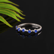 Tanzanite Gemstone Solid 14k White Gold Ring
