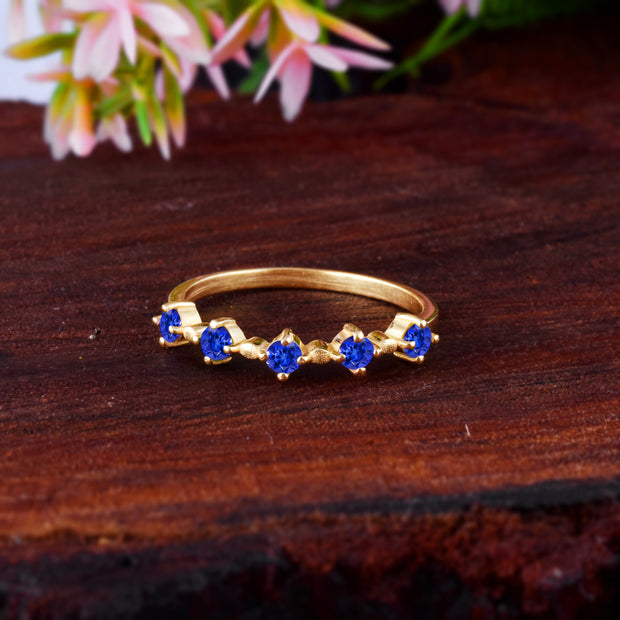 Tanzanite Gemstone Solid 14k Yellow Gold Ring