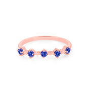 Tanzanite Gemstone Solid 14k Rose Gold Ring