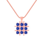 Tanzanite Gemstone Solid 14k Rose Gold Pendant