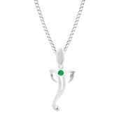 Emerald Gemstone Solid 925 Sterling Silver Pendant
