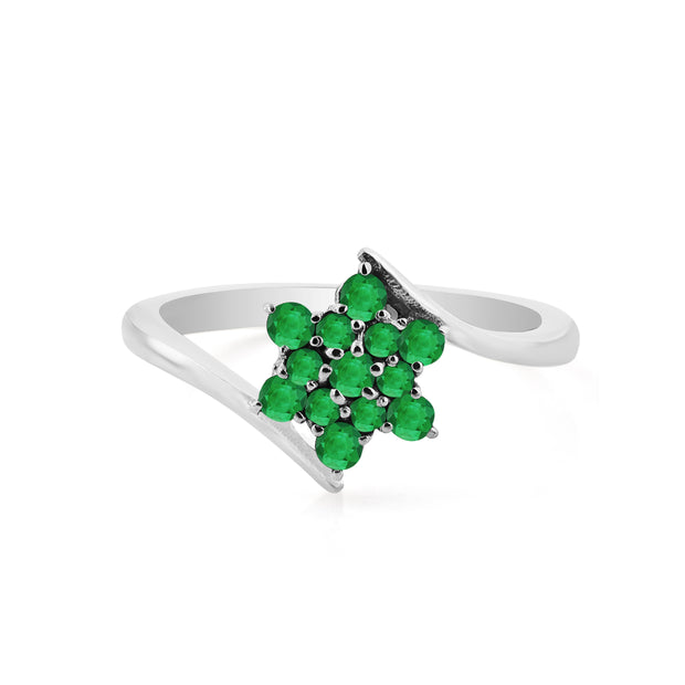 Emerald Gemstone Solid 925 Sterling Silver Ring