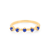 Tanzanite Gemstone Solid 14k Yellow Gold Ring