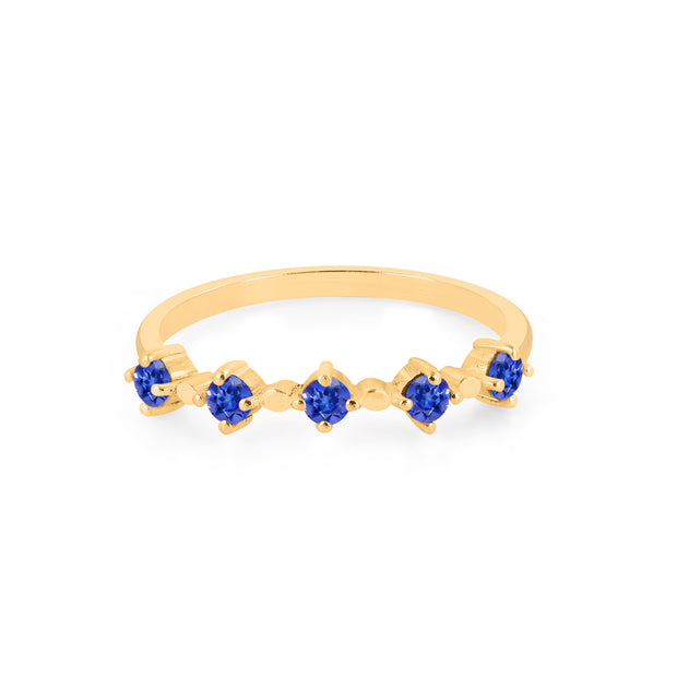 Tanzanite Gemstone Solid 14k Yellow Gold Ring