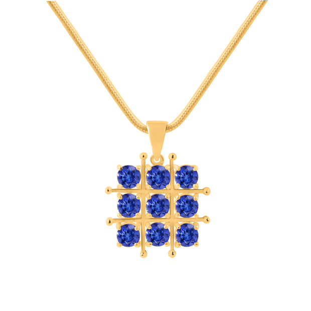 Tanzanite Gemstone Solid 14k Yellow Gold Pendant