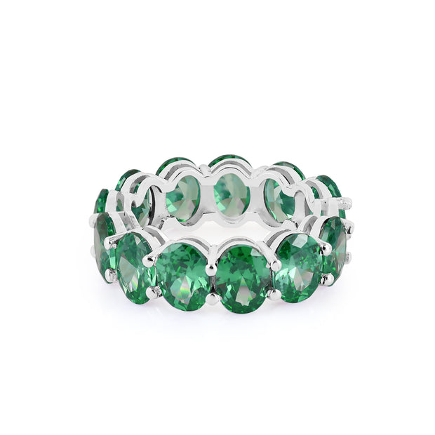 Emerald Gemstone Solid 925 Sterling Silver Ring