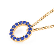 Tanzanite Gemstone Solid 14k Yellow Gold Round Ring Pendant