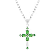 Emerald Gemstone Solid 925 Sterling Silver Pendant