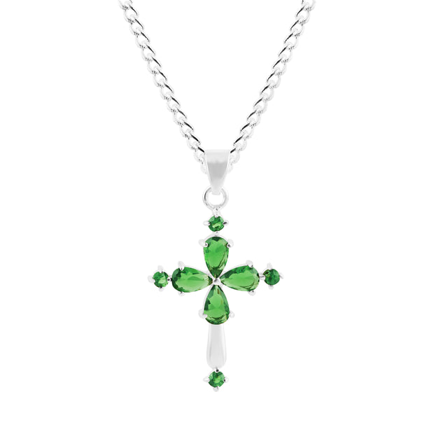 Emerald Gemstone Solid 925 Sterling Silver Pendant