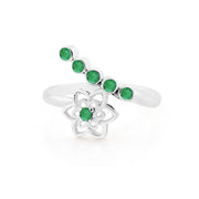 Emerald Gemstone Solid 925 Sterling Silver Ring