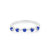 Tanzanite Gemstone Solid 14k White Gold Ring