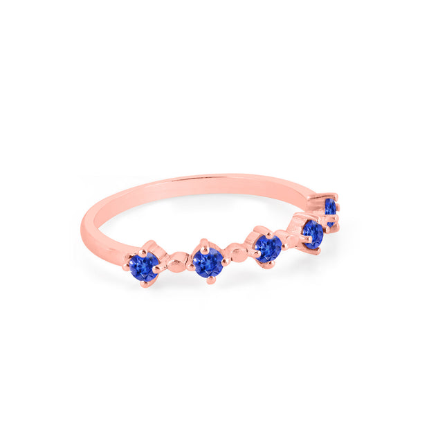 Tanzanite Gemstone Solid 14k Rose Gold Ring