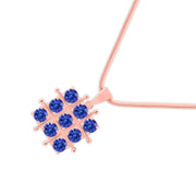 Tanzanite Gemstone Solid 14k Rose Gold Pendant