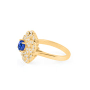 Tanzanite Gemstone & Diamond Solid 14k Yellow Gold Ring