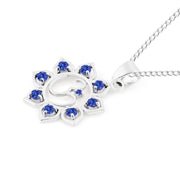Tanzanite Gemstone Solid 925 Sterling Silver OM Pendant