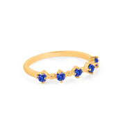 Tanzanite Gemstone Solid 14k Yellow Gold Ring