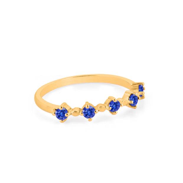 Tanzanite Gemstone Solid 14k Yellow Gold Ring