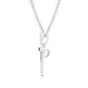 Emerald Gemstone Solid 925 Sterling Silver Pendant