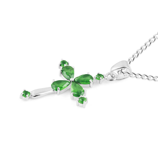 Emerald Gemstone Solid 925 Sterling Silver Pendant