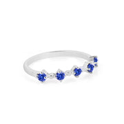Tanzanite Gemstone Solid 14k White Gold Ring
