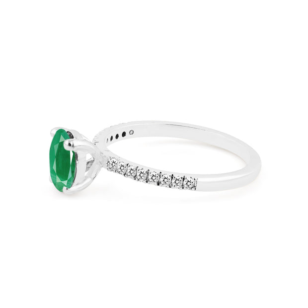 Emerald Gemstone Solid 925 Sterling Silver Ring