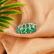 Emerald Gemstone Solid 925 Sterling Silver Ring