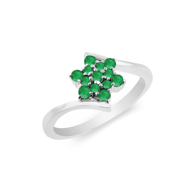 Emerald Gemstone Solid 925 Sterling Silver Ring