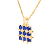 Tanzanite Gemstone Solid 14k Yellow Gold Pendant