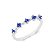 Tanzanite Gemstone Solid 14k White Gold Ring